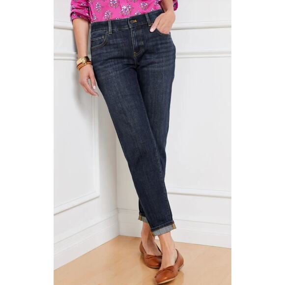 Talbots Corsica Wash Everyday Relaxed Jean Denim Cotton Blend Womens Size 4P - Picture 3 of 9